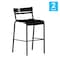 Flash Furniture Black All-Weather Steel Bar Stool, 2PK 2-XU-CH-10318-B-BK-GG - alternate 7